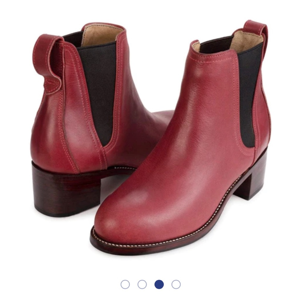 Adelante Catalina Red Leather Boots